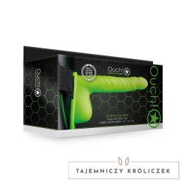 Ouch! - Świecące w ciemności dildo z jądrami na pasku - 21 cm Ouch! by Shots