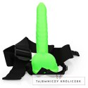 Ouch! - Świecące w ciemności dildo z jądrami na pasku - 21 cm Ouch! by Shots