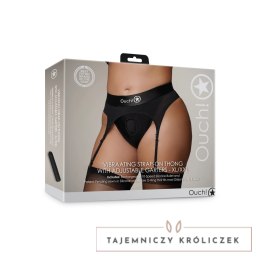 Ouch! - Wibrujące stringi z regulowanymi podwiązkami XL/XXL Ouch! by Shots