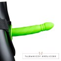 Ouch! - Zakręcone wypustki - dildo świecące w ciemności na pasku - 20 cm Ouch! by Shots