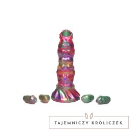 XR Brands - Silikonowe dildo z jądrami Larwa XR Brands