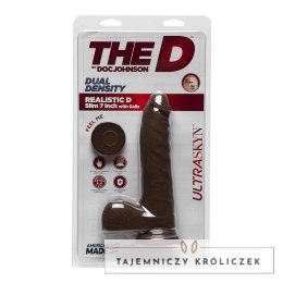 Doc Johnson - Realistyczne dildo z jądrami Slim D 18 cm Doc Johnson