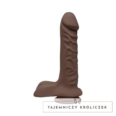 Doc Johnson - Realistyczne dildo z jądrami i przyssawką Super D 20 cm Doc Johnson