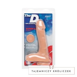 Doc Johnson - Realistyczne dildo z jądrami i przyssawką Super D 22 cm Doc Johnson