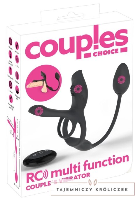 Couples Choice - Wielofunkcyjny Wibrator 5 Zabawek W Jednym Czarny Couples Choice