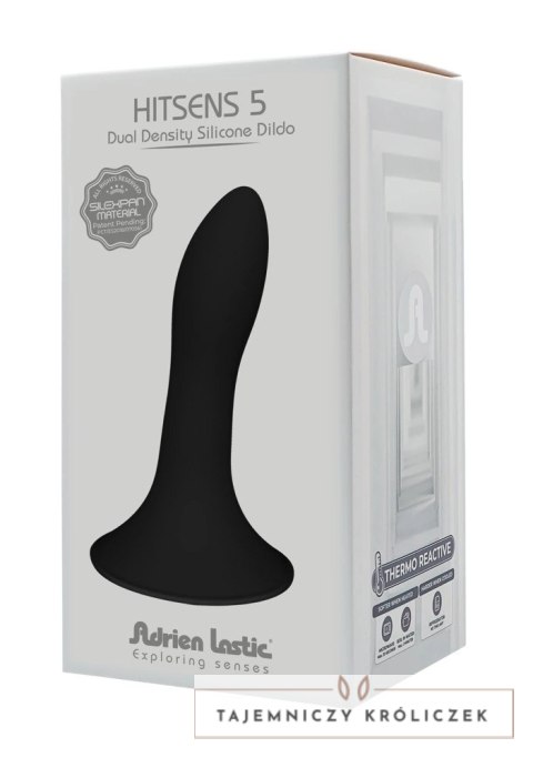 Adrien Lastic - Silikonowe Miękkie Dildo 12,9 cm Hitsens 5 Czarne Adrien Lastic