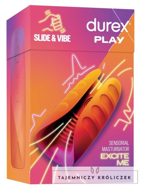 Durex Sensorial Masturbator - Masturbator Automatyczny 7 Trybów Wibracji 3 Tryby Lizania Durex