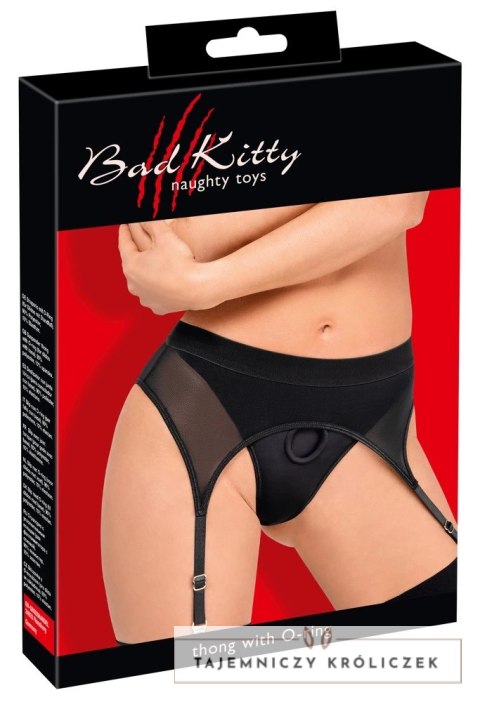 Bad Kitty - Czarne Stringi Z Pasem Do Pończoch S Bad Kitty