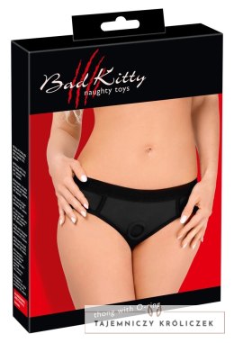 Bad Kitty - Gładkie Czarne Strap-On Z Pierścieniem Na Dildo 2XL Bad Kitty