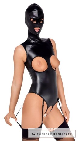 Bad Kitty - Seksowne Skórzane Body Bez Biustu Z Maską XL Bad Kitty