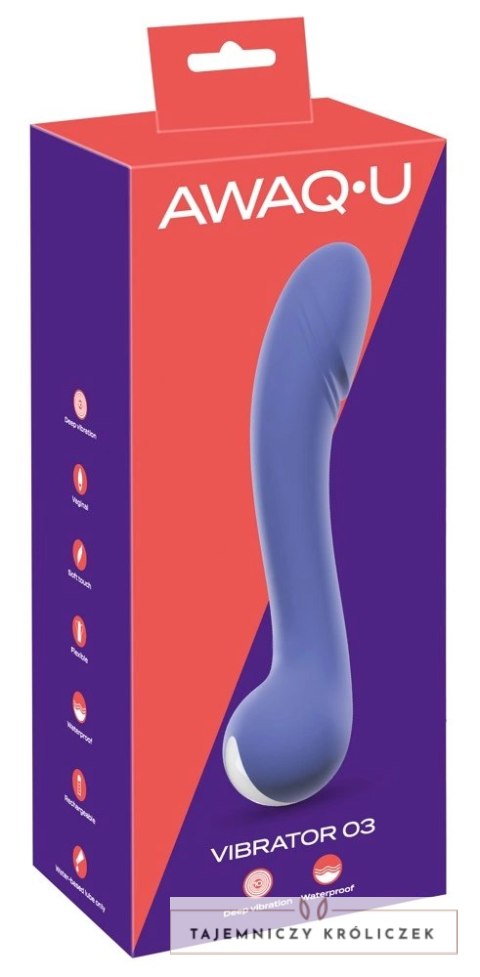 AWAQ.U - Wielofunkcyjny Wibrator Z Zakrzywioną Główką Fioletowy Vibrator 3 AwaQ.u