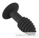 Black Velvets - Korek Analny Twist Butt Z Rowkami I Wibracjami 10 Cm Black Velvets