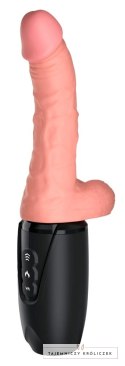 King Cock Plus - Realistyczny Wibrator Z Funkcją Ciepła I Wstrząsów 17 CM Jasny Kolor Skóry King Cock Plus