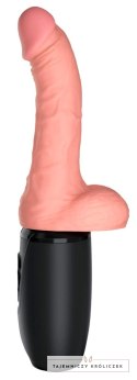 King Cock Plus - Realistyczny Wibrator Z Funkcją Ciepła I Wstrząsów 17 CM Jasny Kolor Skóry King Cock Plus