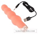 Peachy - Mini Wibrator Z Koralikami I 10 Trybami Wibracji Pomarańczowy Peachy