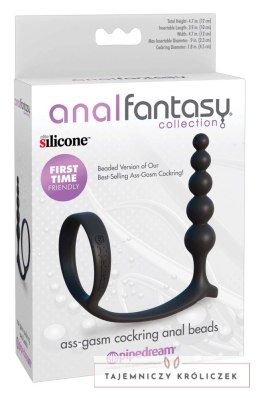 Anal Fantasy - Kulkowy Korek Analny Z Pierścieniem Na Penisa 12 Cm Analfantasy collection