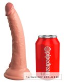 King Cock Elite - Realistyczne Silikonowe Dildo Z Przyssawką 18 CM Jasny Kolor Skóry King Cock Elite