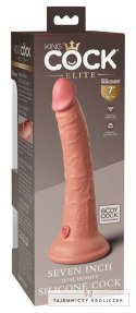 King Cock Elite - Realistyczne Silikonowe Dildo Z Przyssawką 18 CM Jasny Kolor Skóry King Cock Elite