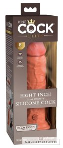 King Cock Elite - Realistyczne Silikonowe Dildo Z Przyssawką 20 CM Ciemny Kolor Skóry King Cock Elite