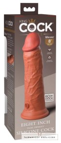 King Cock Elite - Realistyczne Silikonowe Dildo Z Przyssawką 20 CM Ciemny Kolor Skóry King Cock Elite