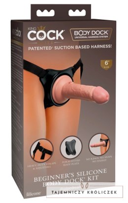 King Cock Elite - Uprząż Strap-On Z Realistycznym Dildo 15 CM Jasny Kolor Skóry King Cock Elite