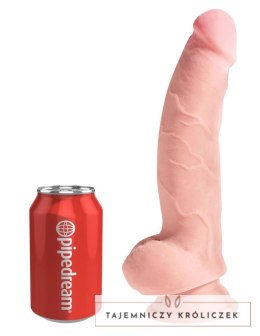 King Cock Plus - Realistyczne Dildo Z Jądrami I Przyssawką 20 CM Jasny Kolor Skóry King Cock Plus