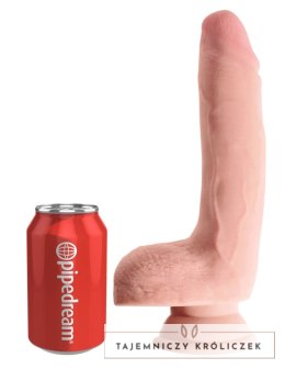 King Cock Plus - Realistyczne Dildo Z Jądrami I Przyssawką 23 CM Jasny Kolor Skóry King Cock Plus