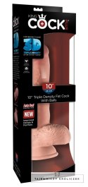 King Cock Plus - Realistyczne Dildo Z Jądrami I Przyssawką 25 CM Jasny Kolor Skóry King Cock Plus