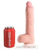 King Cock Plus - Realistyczne Dildo Z Jądrami I Przyssawką 25 CM Jasny Kolor Skóry King Cock Plus