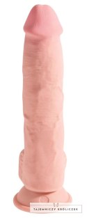 King Cock Plus - Realistyczne Dildo Z Jądrami I Przyssawką 25 CM Jasny Kolor Skóry King Cock Plus