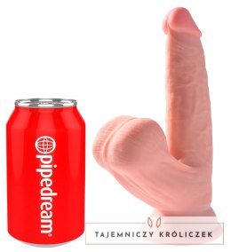 King Cock Plus - Realistyczne Dildo Z Kulkami W Jądrach I Przyssawką 15,2 CM Jasny Kolor Skóry King Cock Plus