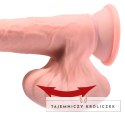 King Cock Plus - Realistyczne Dildo Z Kulkami W Jądrach I Przyssawką 22,9 CM Jasny Kolor Skóry King Cock Plus