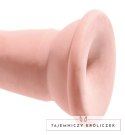 King Cock Plus - Realistyczne Naturalne Dildo Z Przyssawką 18 CM Jasny Kolor Skóry King Cock Plus