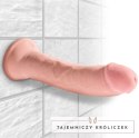 King Cock Plus - Realistyczne Naturalne Dildo Z Przyssawką 20 CM Jasny Kolor Skóry King Cock Plus