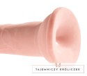 King Cock Plus - Realistyczne Naturalne Dildo Z Przyssawką 20 CM Jasny Kolor Skóry King Cock Plus