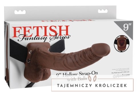 Fetish Fantasy Series - Strap-On Z Naturalnym Zakrzywionym Ciemnym Dildo Fetish Fantasy Series