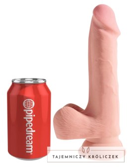 King Cock Plus - Realistyczne Dildo Z Jądrami I Przyssawką 19 CM Jasny Kolor Skóry King Cock Plus