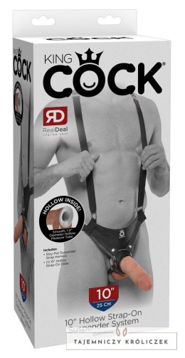 King Cock - Realistyczne Dildo Strap-On Na Szelkach 25 CM King Cock