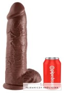 King Cock - Realistyczne Dildo Z Jądrami Brązowe 30 CM King Cock