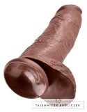 King Cock - Realistyczne Dildo Z Jądrami Brązowe 30 CM King Cock