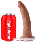 King Cock - Realistyczne Dildo Z Żyłkami I Przyssawką 18 CM Jasny Kolor Skóry King Cock