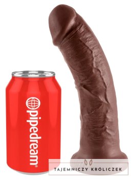 King Cock - Realistyczne Dildo Z Żyłkami I Przyssawką 20 CM Ciemny Kolor Skóry King Cock