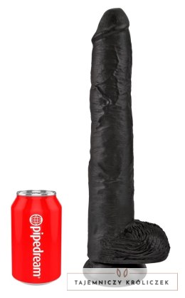 King Cock - Realistyczne Duże Dildo Z Przyssawką 36 CM Czarny King Cock