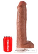 King Cock - Realistyczne Duże Dildo Z Przyssawką 38 CM Ciemny Kolor Skóry King Cock