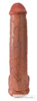 King Cock - Realistyczne Duże Dildo Z Przyssawką 38 CM Ciemny Kolor Skóry King Cock