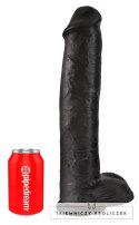 King Cock - Realistyczne Duże Dildo Z Przyssawką 38 CM Czarny King Cock