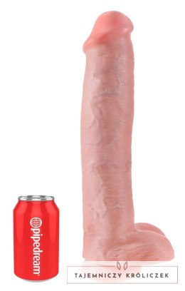 King Cock - Realistyczne Duże Dildo Z Przyssawką 38 CM Jasny Kolor Skóry King Cock