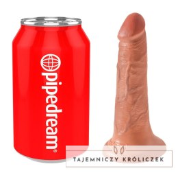 King Cock - Realistyczne Elastyczne Dildo Z Przyssawką 13 CM Ciemny Kolor Skóry King Cock