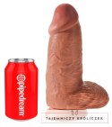 King Cock - Realistyczne Grube Dildo Z Przyssawką 23 CM Ciemny Kolor Skóry King Cock