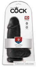 King Cock - Realistyczne Grube Dildo Z Przyssawką 23 CM Czarny King Cock